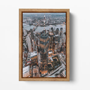 One World Trade Center Wood Frame Canvas Print