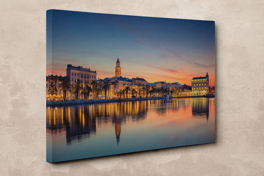 Split at sunrise canvas leather print 3D