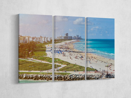 Miami beach wall art canvas print
