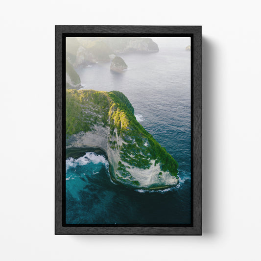 Nusa Penida Bali Canvas Wall Art Home Decor Eco Leather Print Black Frame