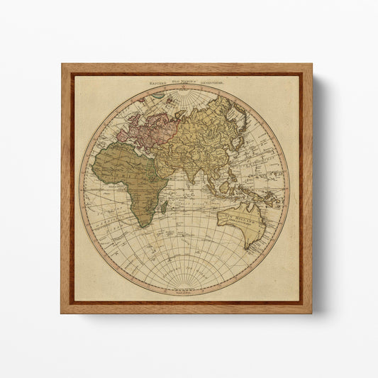 1786 Eastern Old World Hemisphere Map — William Faden, Geographer to the King Wall Art Eco-Leather