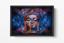 Carica l&#39;immagine nel visualizzatore di Gallery, Buddha mandala wall art canvas black frame