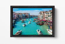 Laden Sie das Bild in den Galerie-Viewer, Canal Grande Venice Italy black frame canvas
