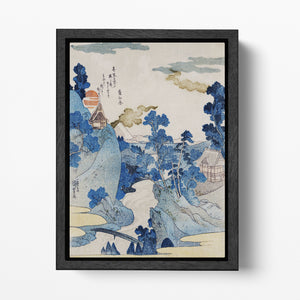 Fuji no Yukei by Utagawa Kuniyoshi Canvas Leather Print