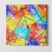 Laden Sie das Bild in den Galerie-Viewer, Minimalistic Abstract Colors Canvas Wall Art Floating Frame Eco Leather Print