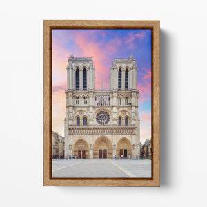 Notre Dame wood frame canvas print