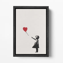 Load image into Gallery viewer, Balloon Girl Banksy Black Frame