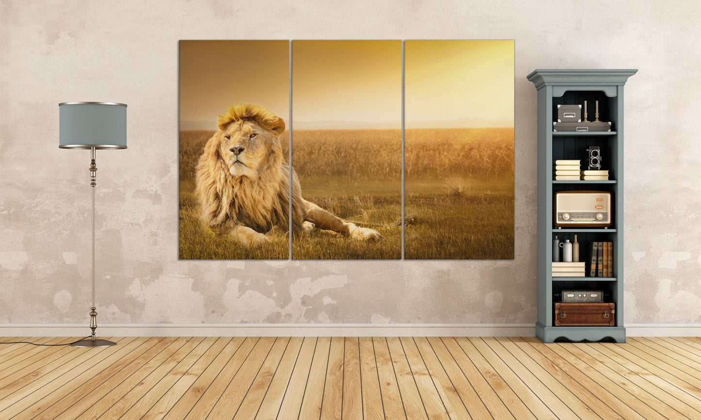 Lion wall art wall decor wall hanging home decor canvas print