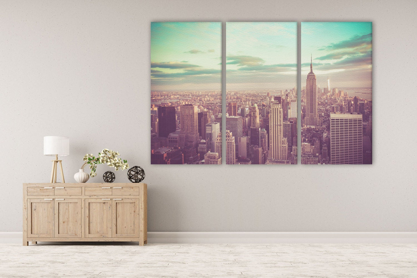 New York City, Manhattan vintage home art canvas print