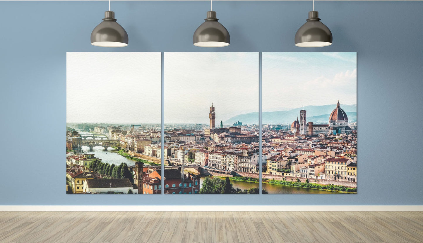 Florence Large Framed Canvas Framed Leather Print