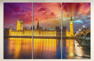 Westminster Big Ben home decor 3 panels print