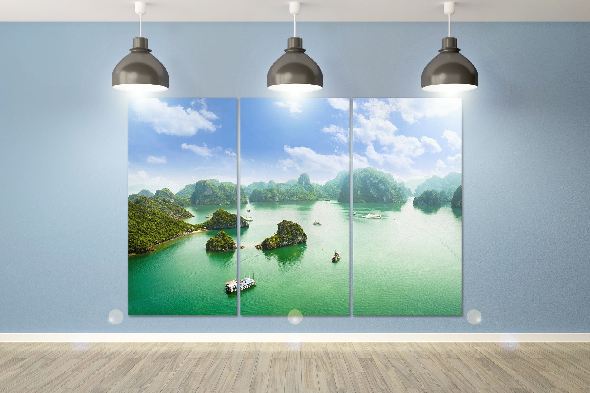 Halong Bay Vietnam UNESCO World Heritage Site Canvas Eco Leather Print
