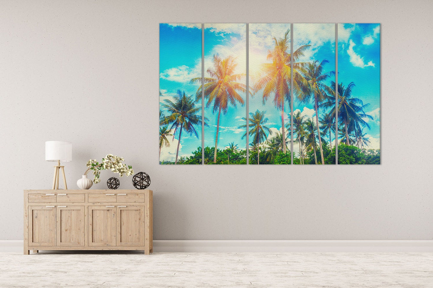 Palm trees home decor canvas print