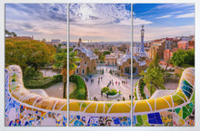 Load image into Gallery viewer, Park Guell wall art home decor canvas print 3 pieces