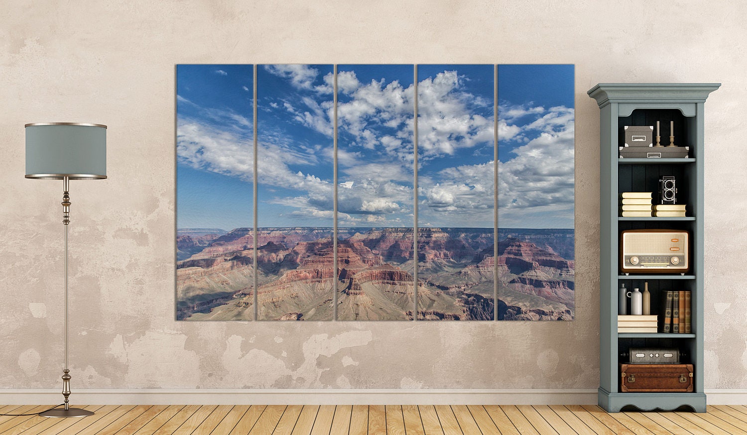 Grand Canyon Framed Canvas Leather Print