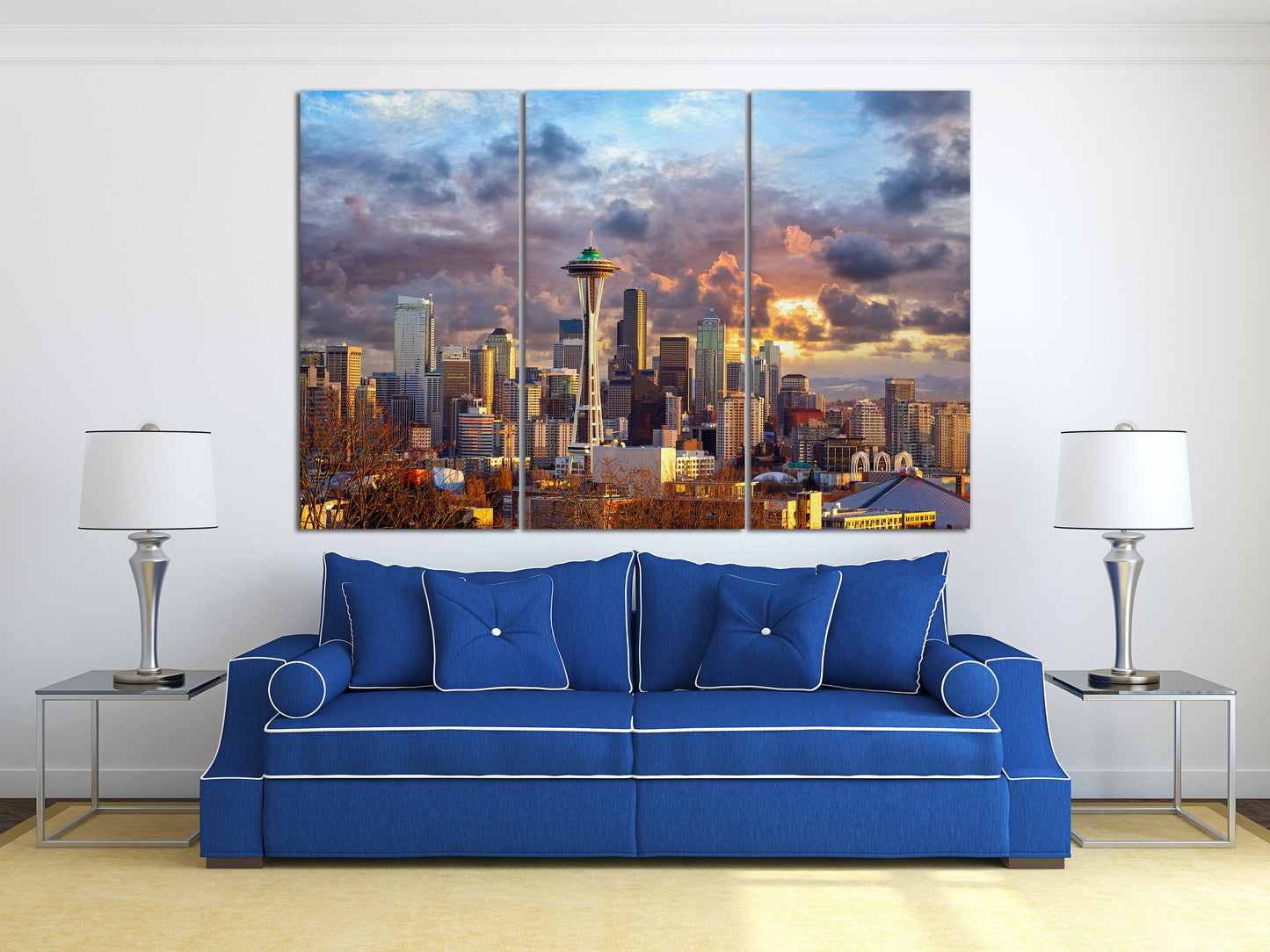 Seattle Skyline at Sunset wall decor