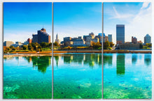 Load image into Gallery viewer, Memphis Skyline wall art canvas print 3 panels