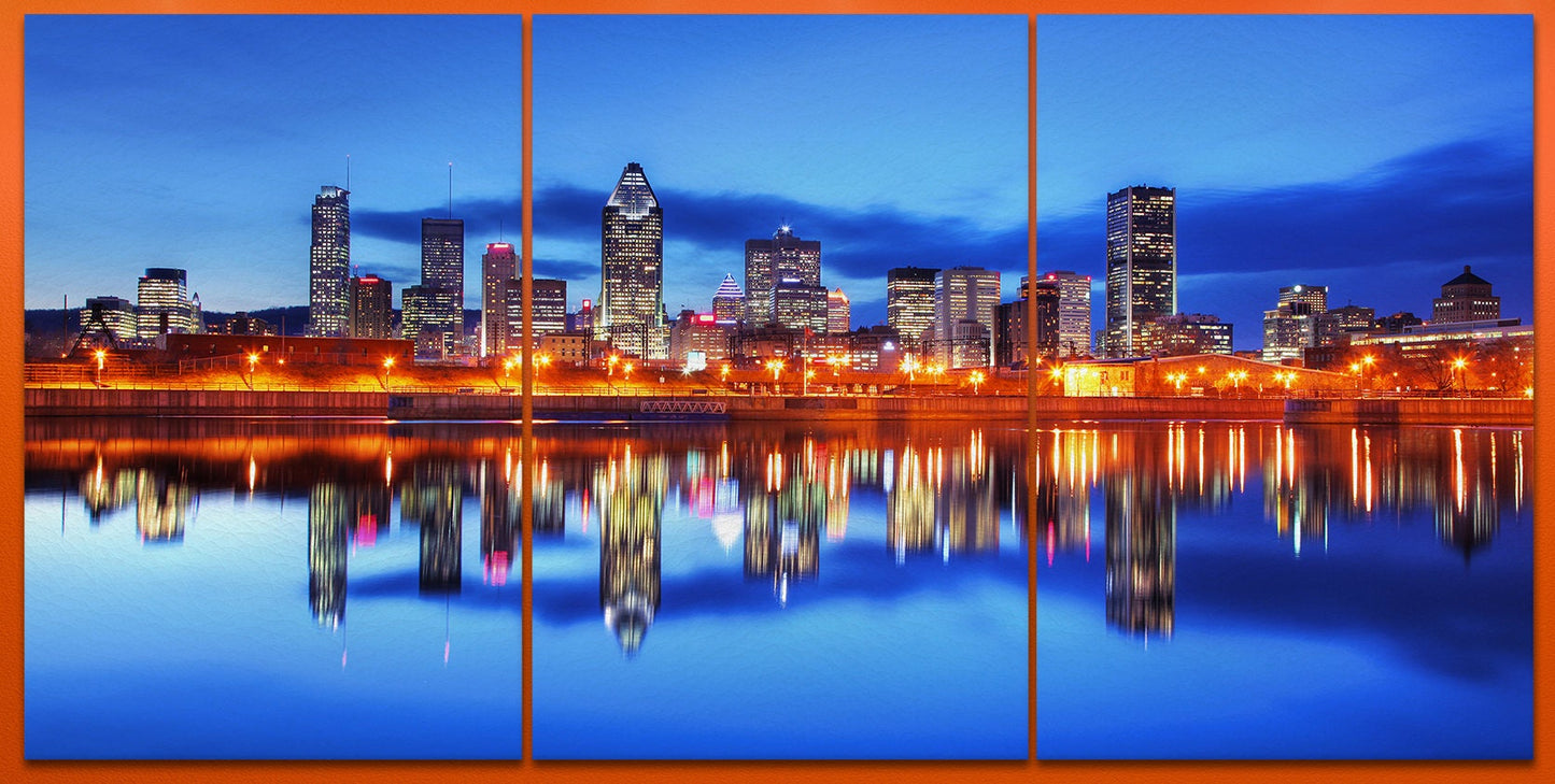 Montreal Canada wall art canvas print 3 panels