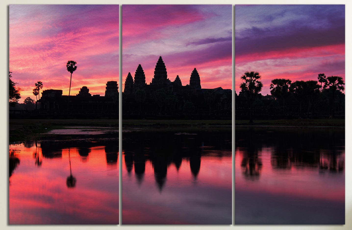 Angkor Wat Temple Cambodia 3 Panels Print