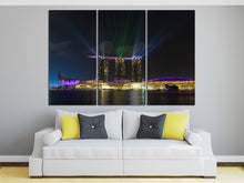 Load image into Gallery viewer, Marina Bay Sands Laser Show Home Art Canvas Print
