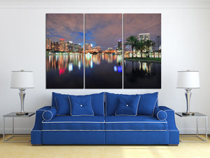Orlando Skyline Lake Eola Florida Home Art Canvas