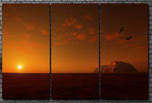 Charger l&#39;image dans la galerie, Uluru Ayers Rock at Sunset Australia Canvas Eco Leather Print, Made in Italy!