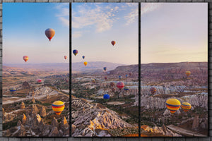 Hot Air Balloons over Cappadocia, Turkey Leather Print/Large Wall Art/Large Cappadocia Print/Made in Italy/Better than Canvas!