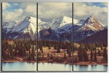 Load image into Gallery viewer, Needle Grenadier Colorado Mountains Canvas Eco Leather Print, Made in Italy!