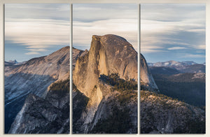 Half Dome Glacier Point Yosemite National Park canvas wall art 3 panels