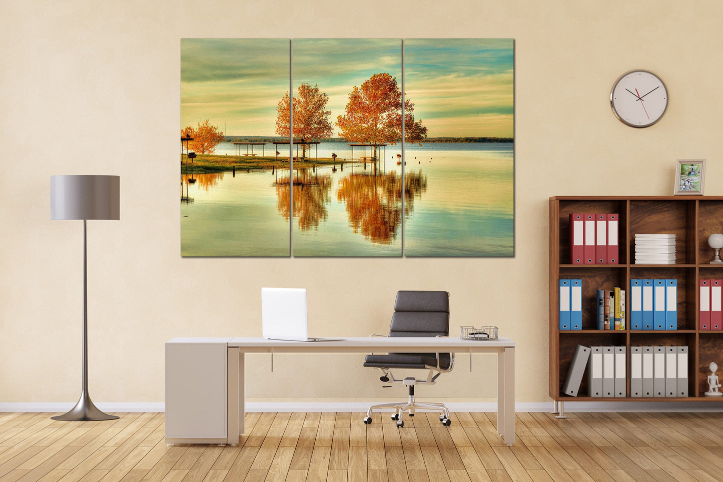 Lake Waco Texas Canvas Eco Leather Print, Made in Italy!