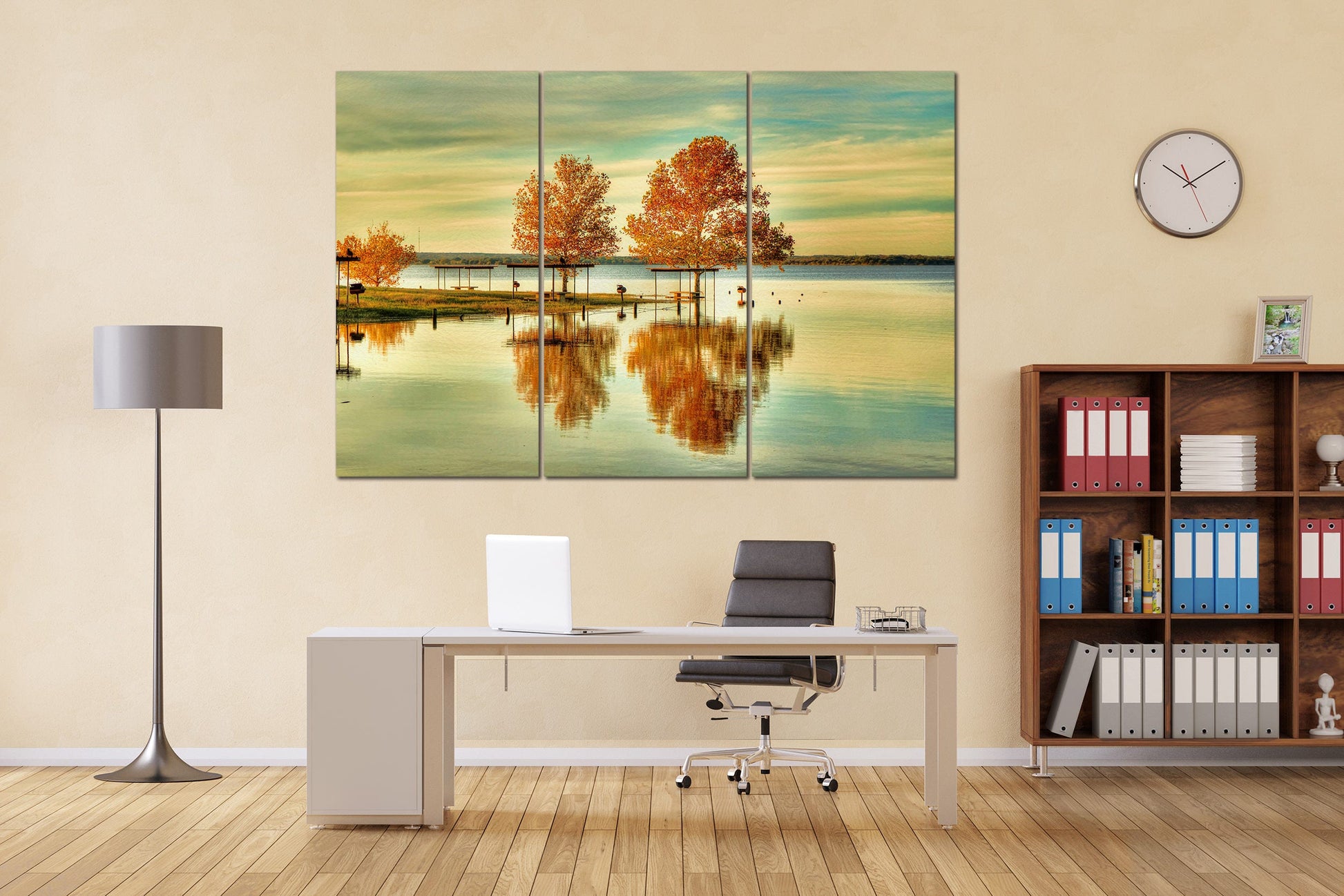 Lake Waco Texas Canvas Eco Leather Print, Made in Italy!