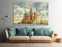Load image into Gallery viewer, Saint Basil&#39;s Cathedral Moscow Russia canvas home art print