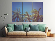 Laden Sie das Bild in den Galerie-Viewer, Leaves of Coconut Vintage Filter Tropical Home Art Canvas
