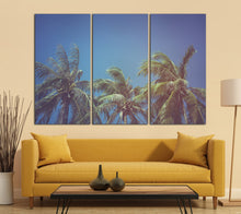 Laden Sie das Bild in den Galerie-Viewer, Leaves of Coconut Vintage Filter Tropical Home Decor Canvas