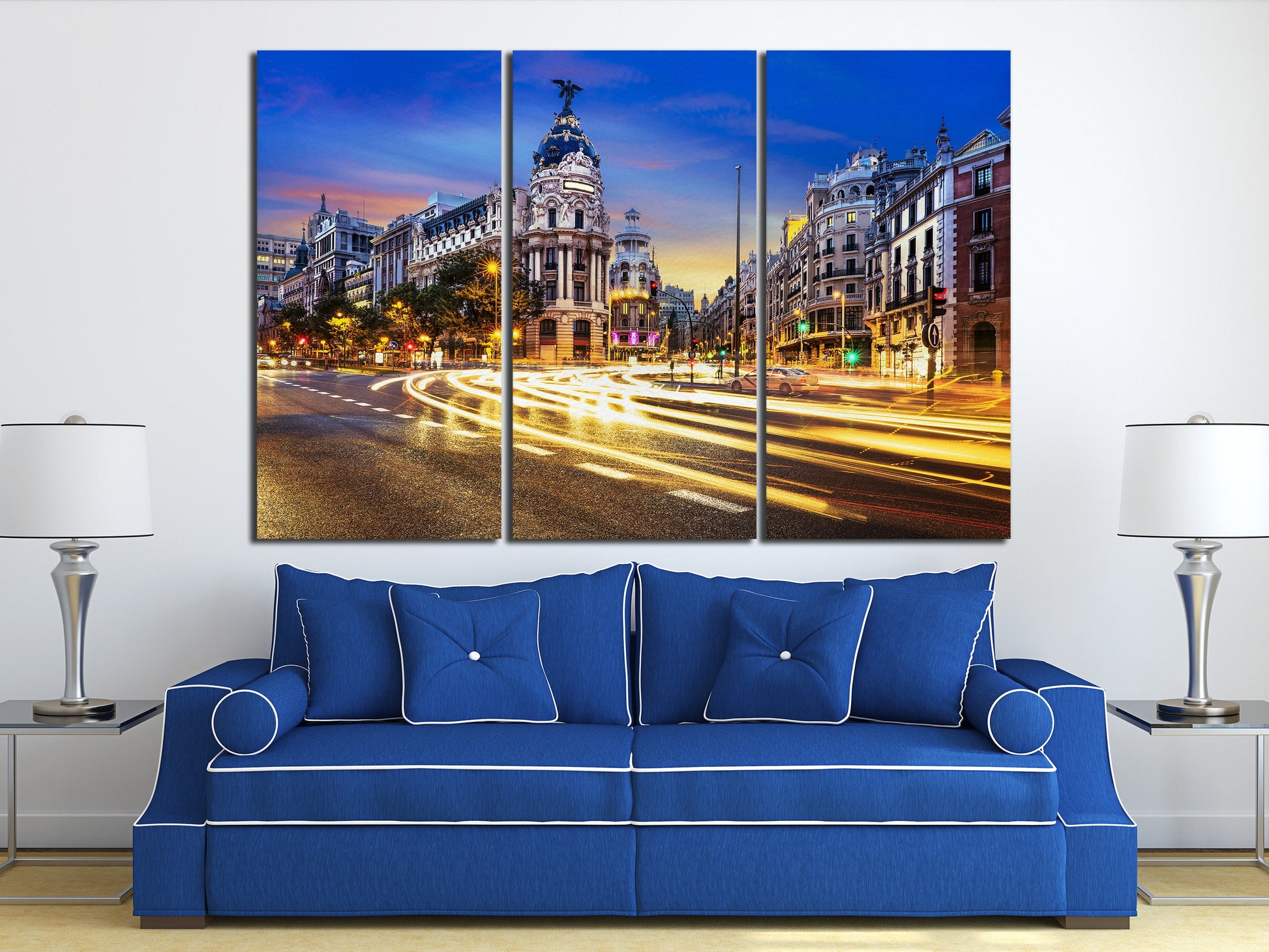 Madrid Gran Vis home decor canvas print