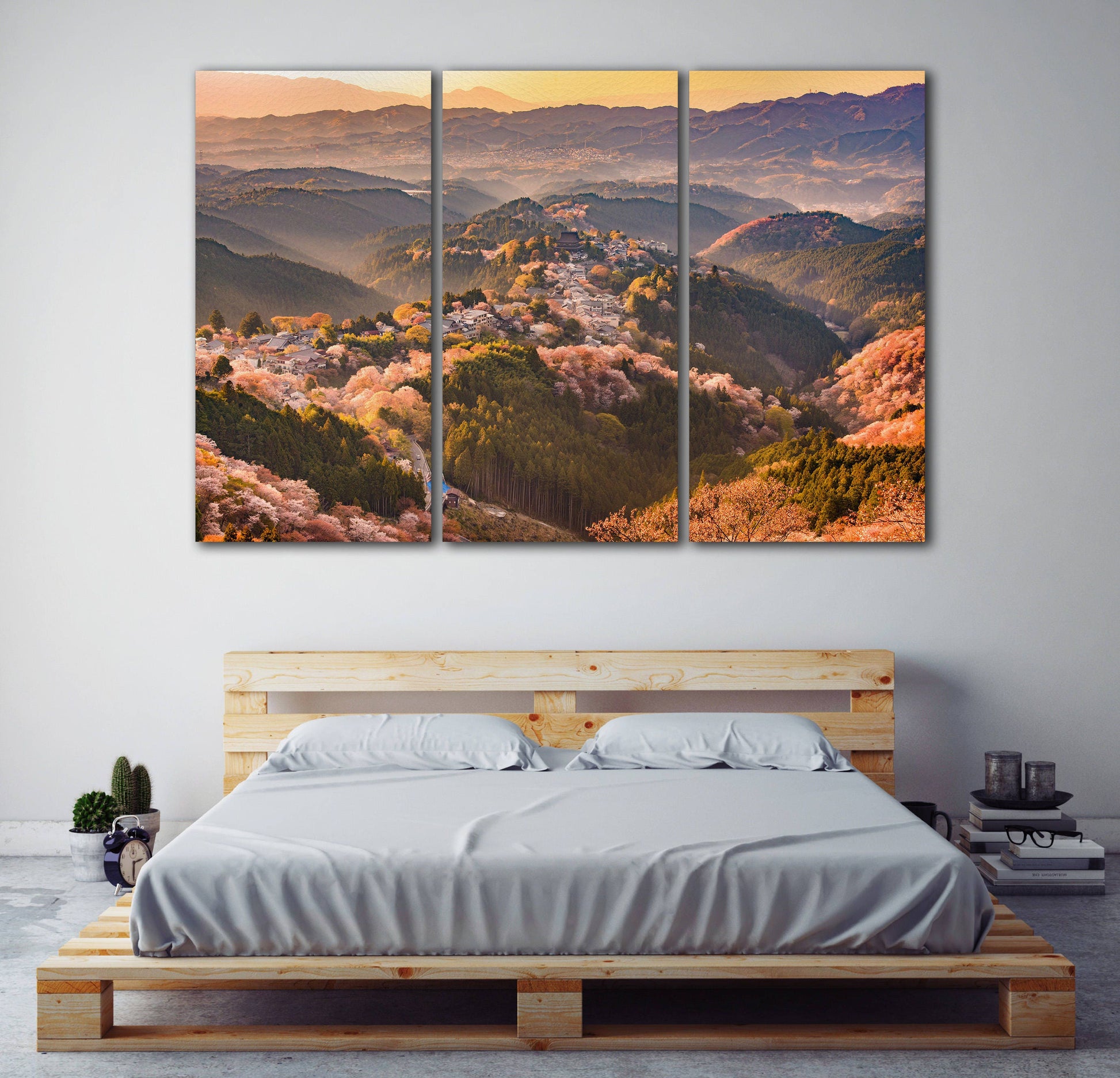 Yoshinoyama Japan cherry blossom in spring home art canvas