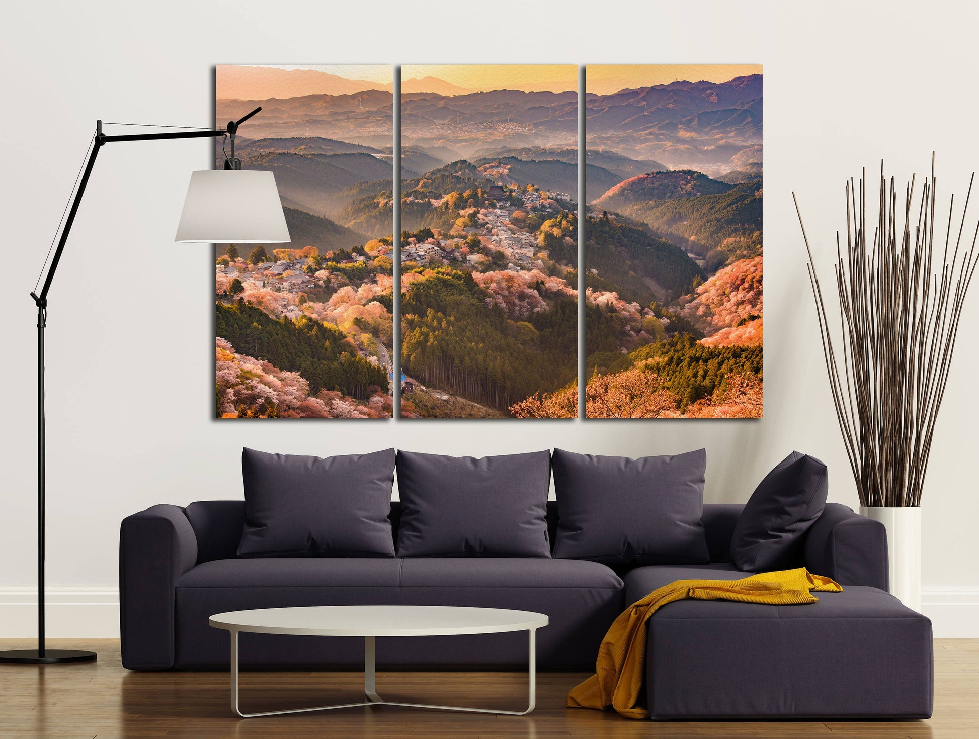 Yoshinoyama Japan cherry blossom in spring home decor canvas