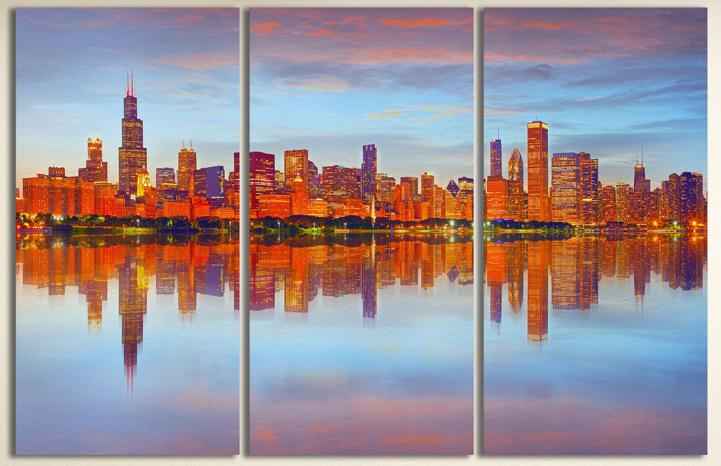 Chicago skyline wall art canvas print