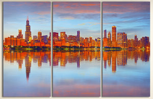 Chicago skyline wall art canvas print