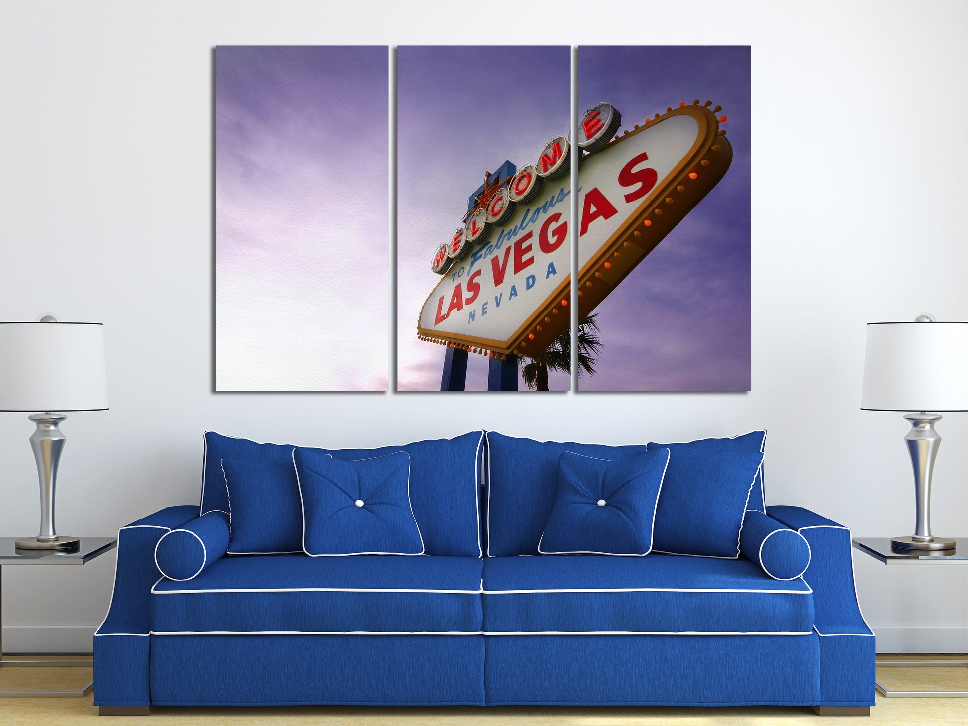 Welcome to Fabulous Las Vegas billboard wall art canvas print