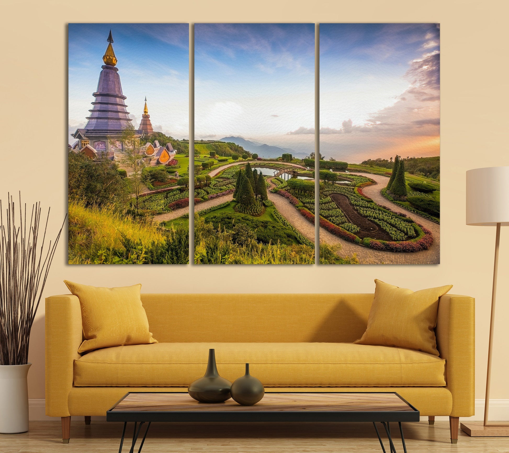 Doi Inthanon, Chiang Mai, Thailand Canvas Eco Leather Print, Made in Italy!