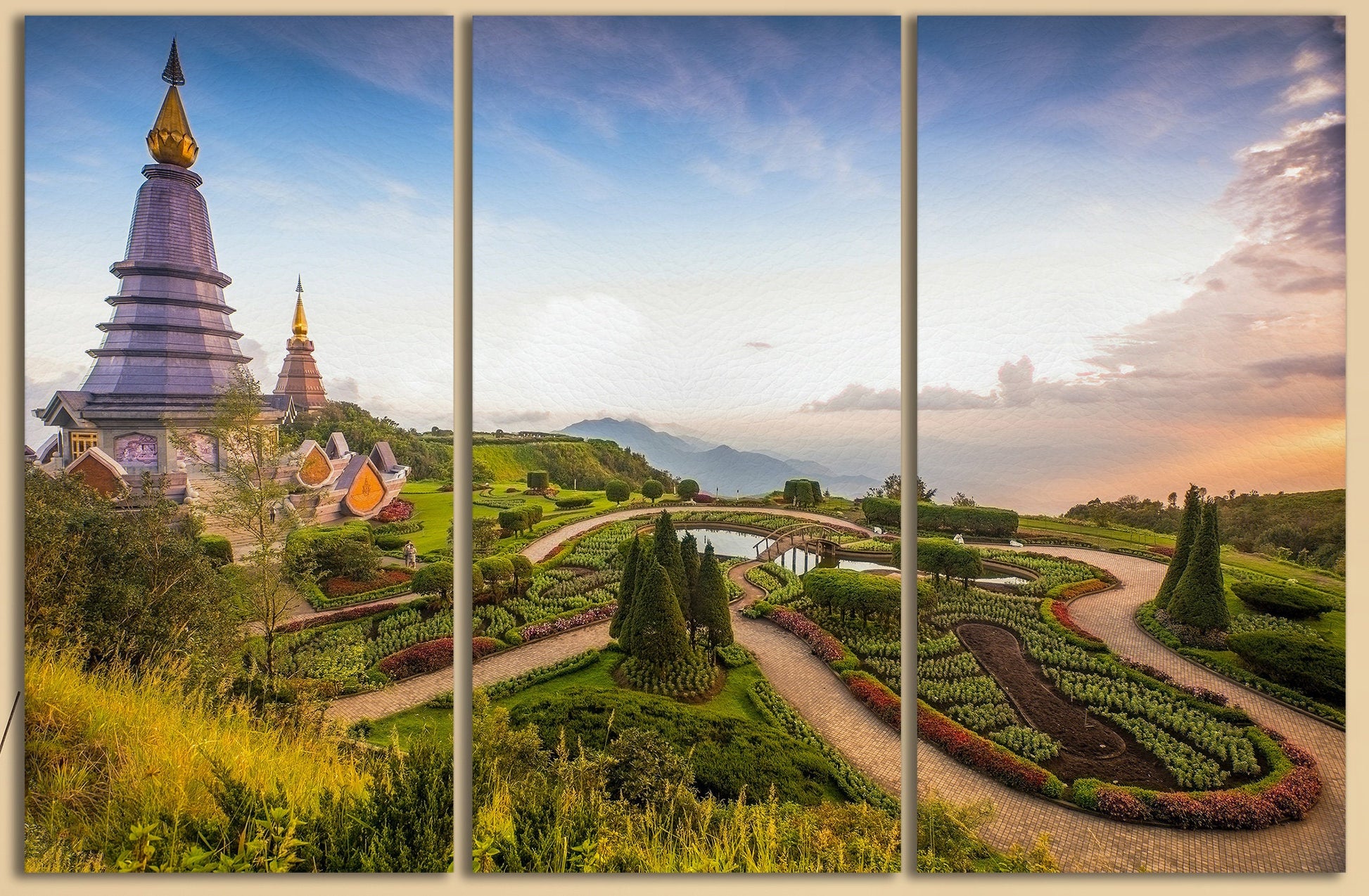Doi Inthanon, Chiang Mai, Thailand Canvas Eco Leather Print, Made in Italy!