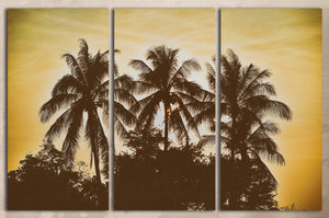 Palm Trees Vintage Filter wall decor canvas print