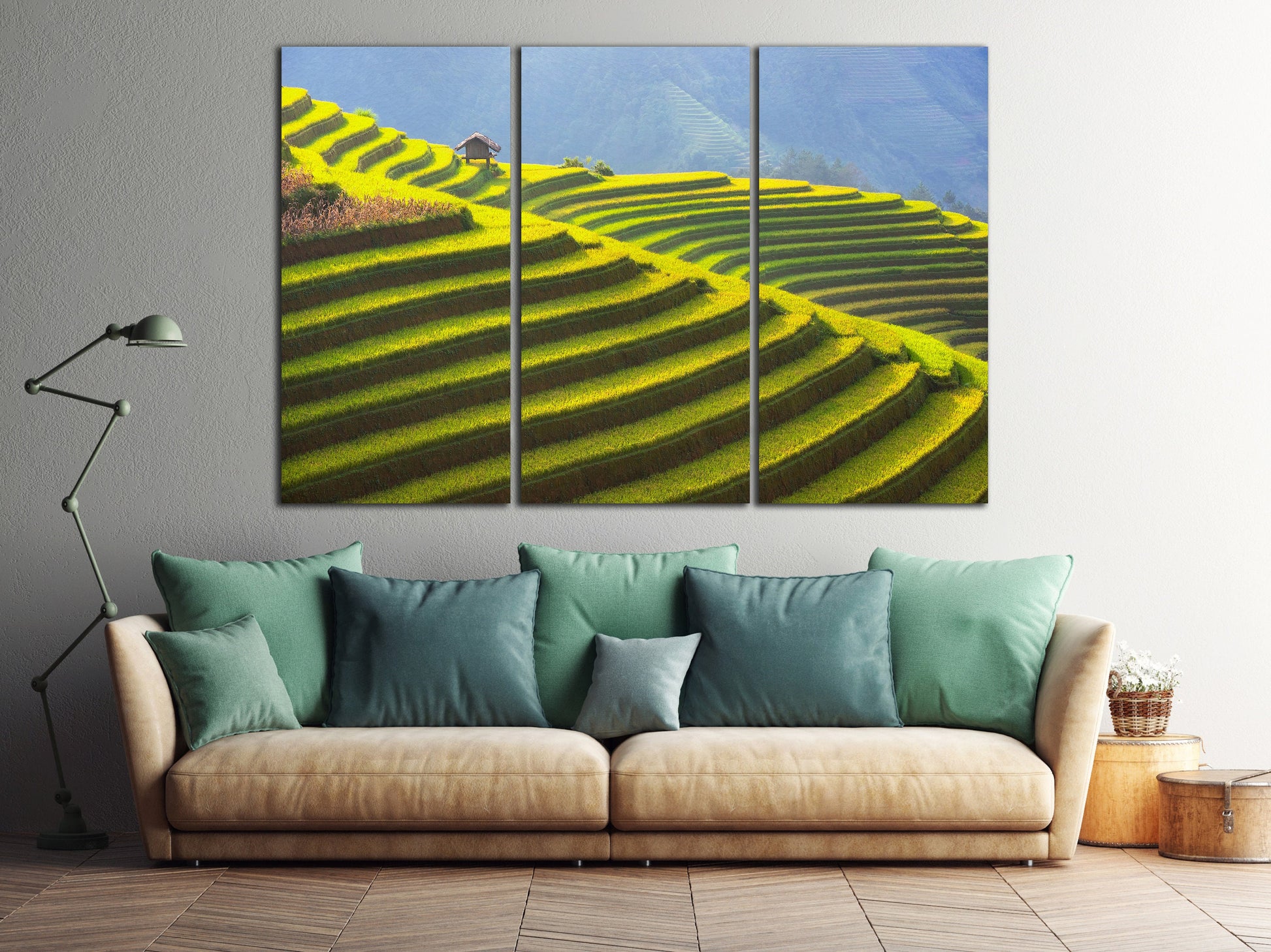 Rice terrace Vietnam home decor canvas