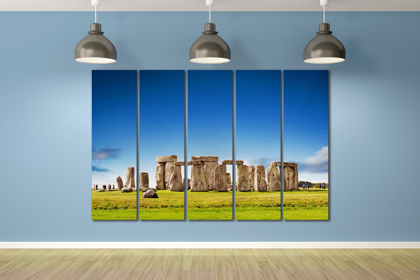 Stonehenge Framed Canvas Leather Print