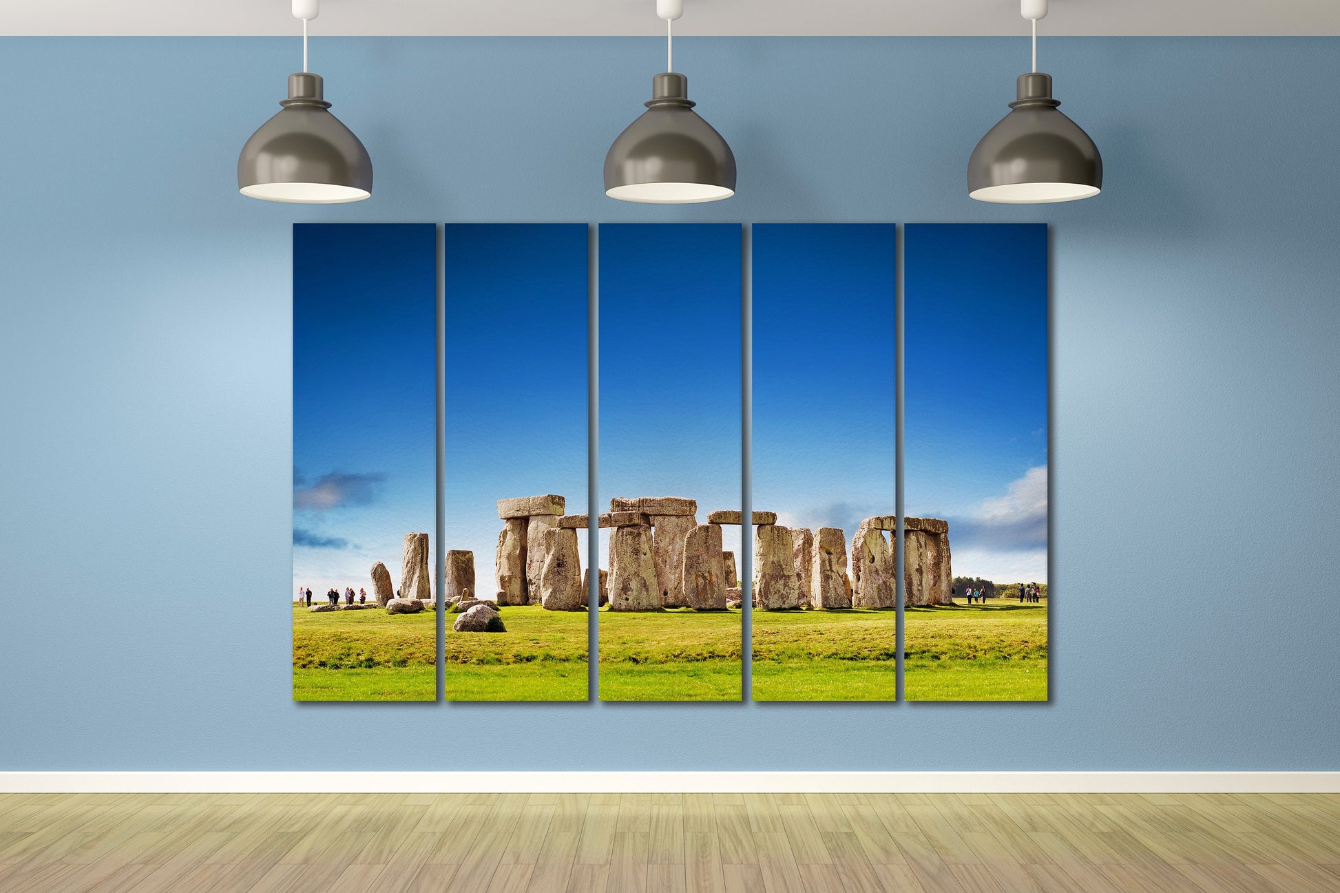 Stonehenge Framed Canvas Leather Print
