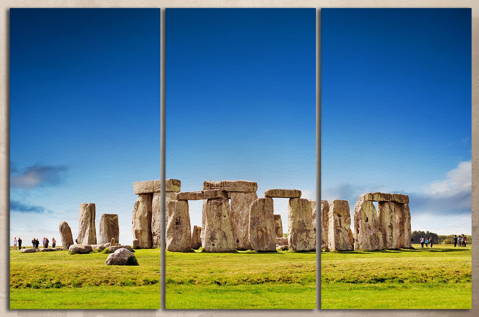 Stonehenge Framed Canvas Leather Print
