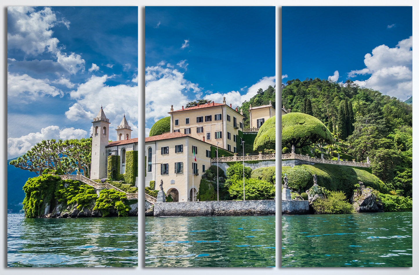 Villa Balbianello Framed Canvas Leather Print