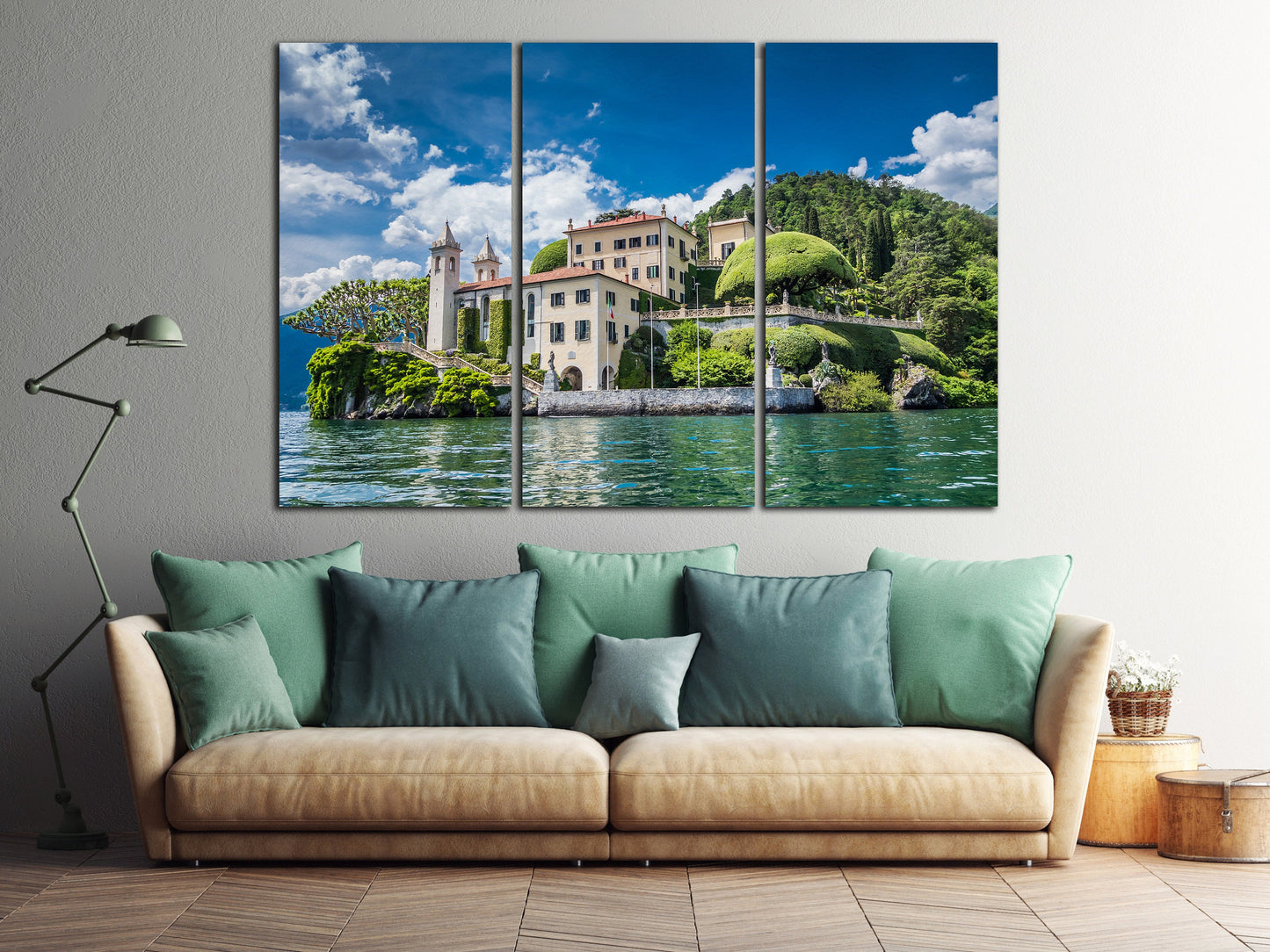 Villa Balbianello Framed Canvas Leather Print