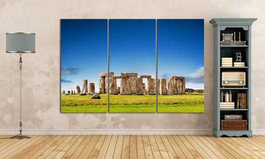 Stonehenge Framed Canvas Leather Print